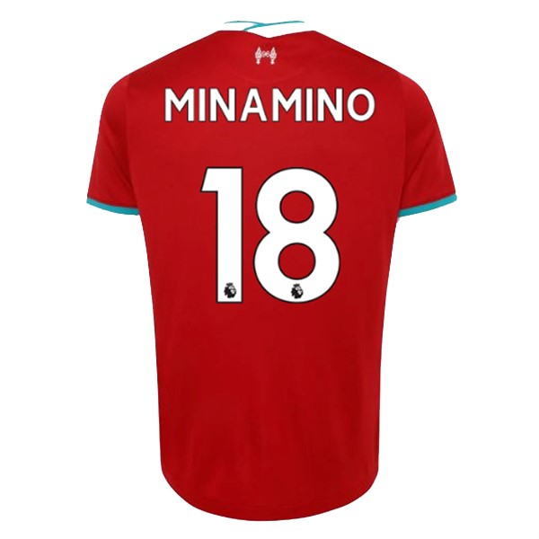 Camiseta Liverpool NO.18 Minamino Replica Primera Ropa 2020/21 Rojo